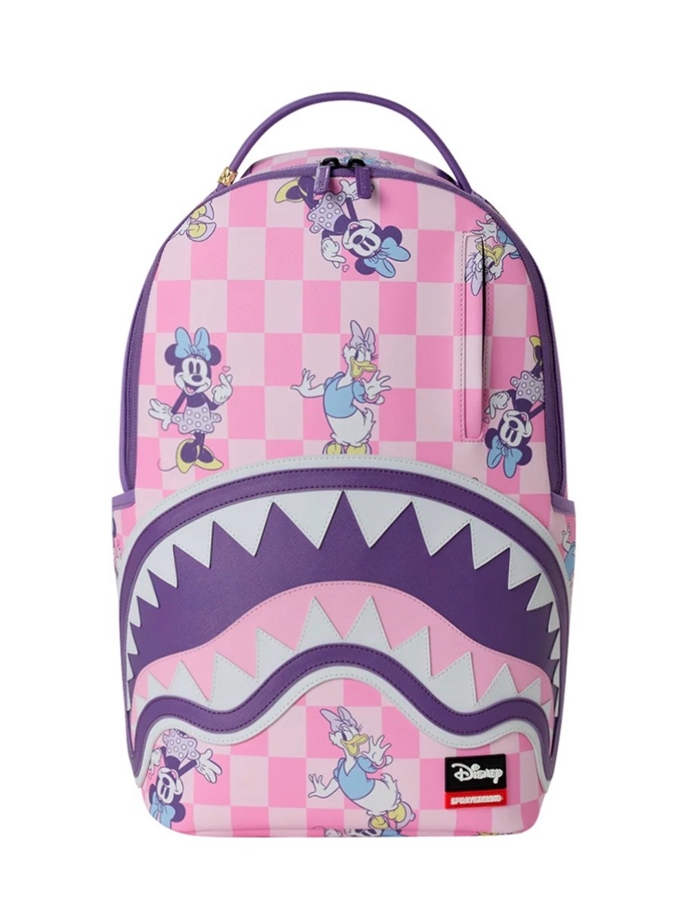 Sprayground Pink & Purple Disney Minnie & Daisy Shark Backpack
